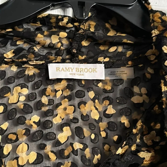 NEW Ramy Brook Billie Top Secretary Bow Sheer Textured Size XS - Picture 6 of 8